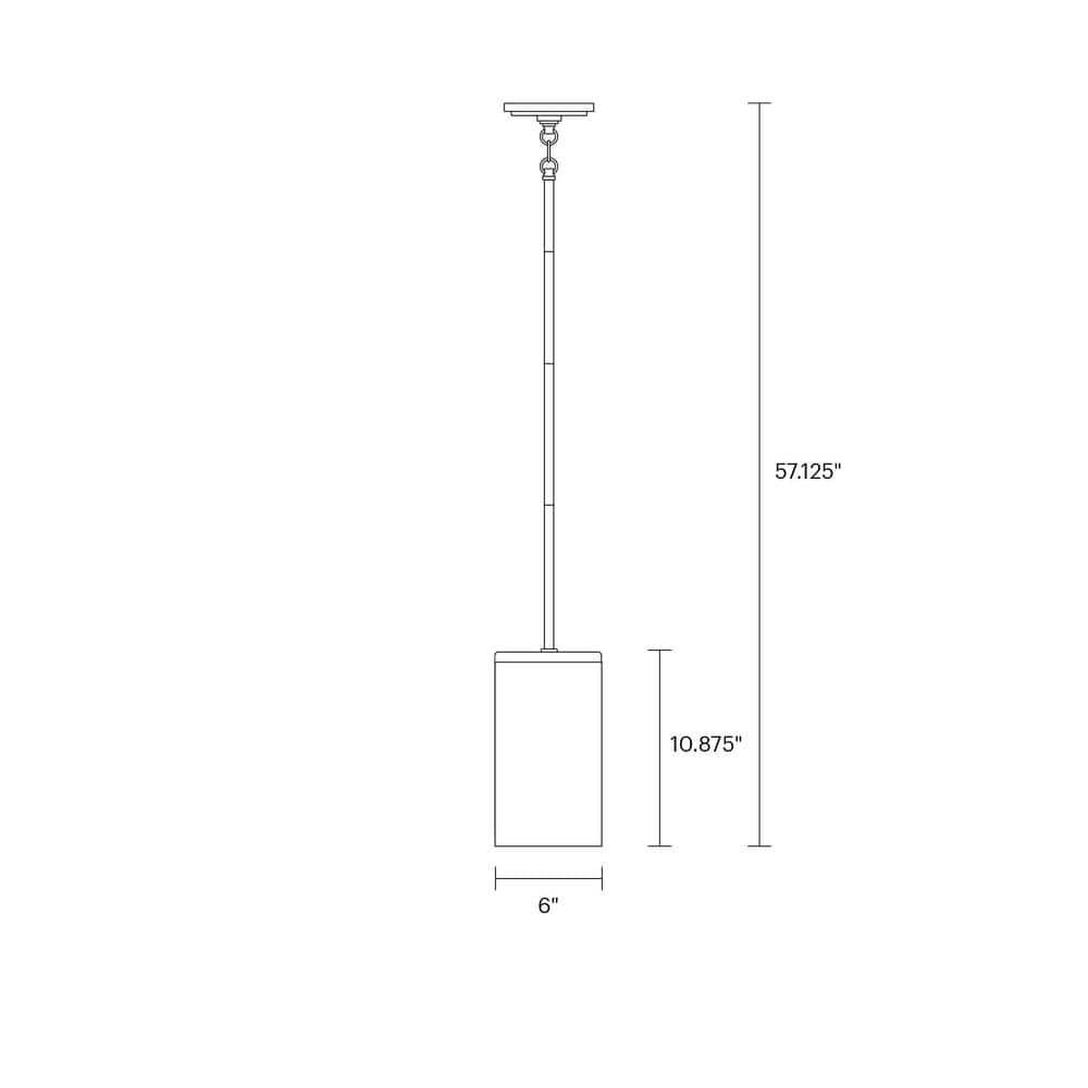Zire 6" Satin Brass and Clear Glass Pendant Light