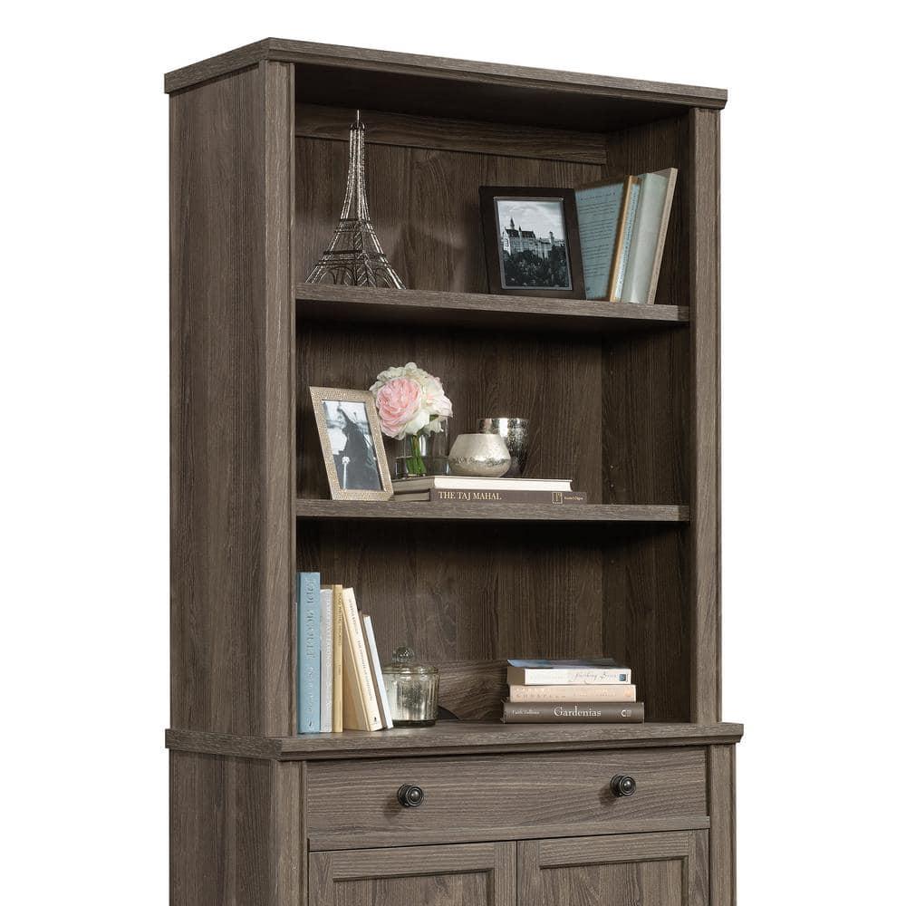 Sauder Hammond Library Bookcase Hutch, Emery Oak Finish