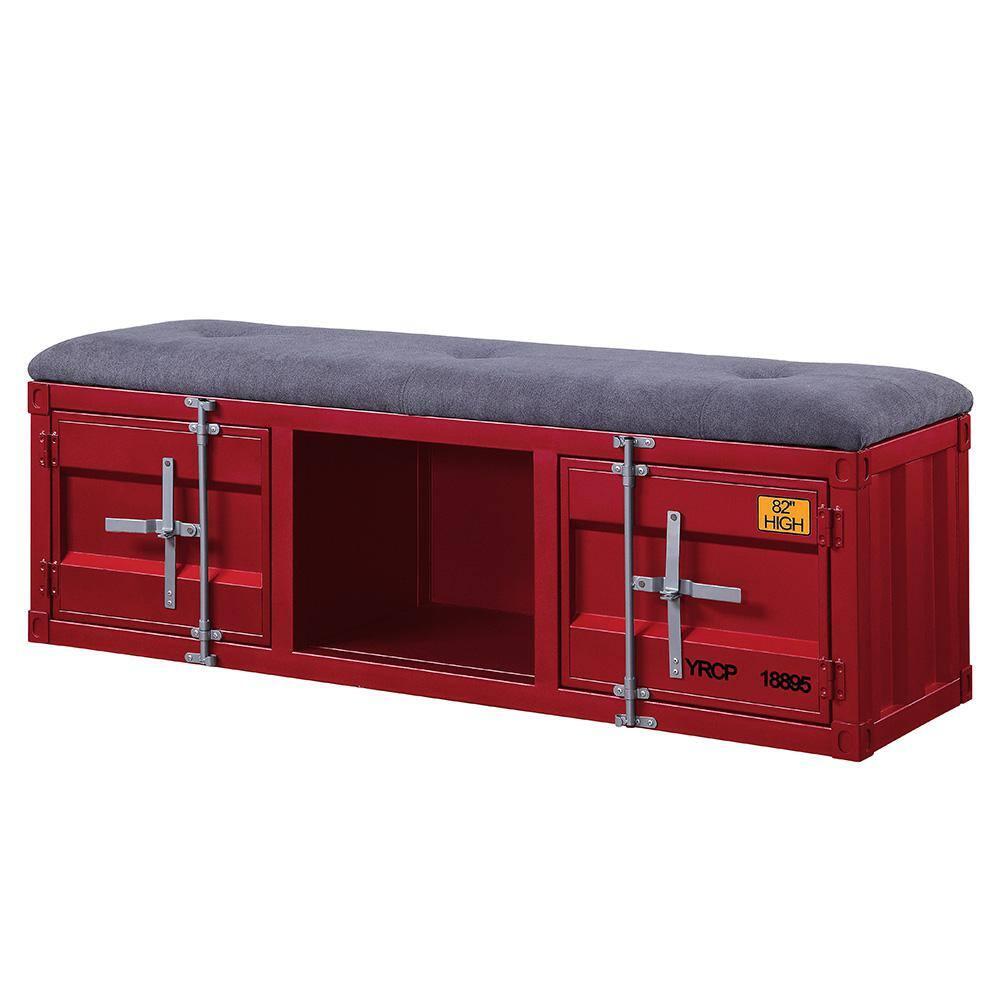 Acme Cargo Fabric Upholstered Storage Bench