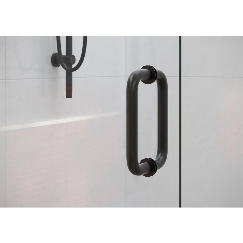 Glass Warehouse Halo 31.75 in. x 78 in. Frameless Glass Hinge Shower Door GW-GH-31-75-MB