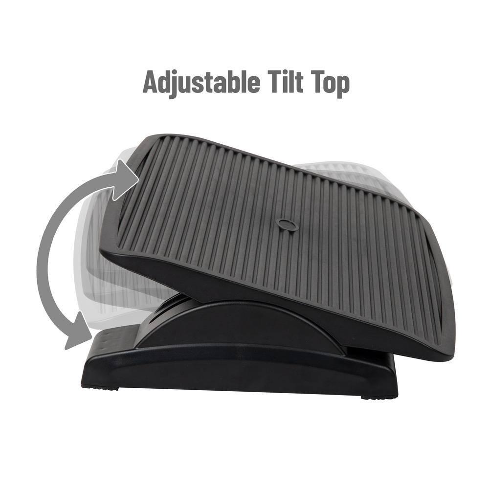 Mind Reader Foot Rest, Under Desk at Work, Ergonomic, Height Adjustable, Office, Plastic, 17.5"L x 13.5"W x 3.5"H