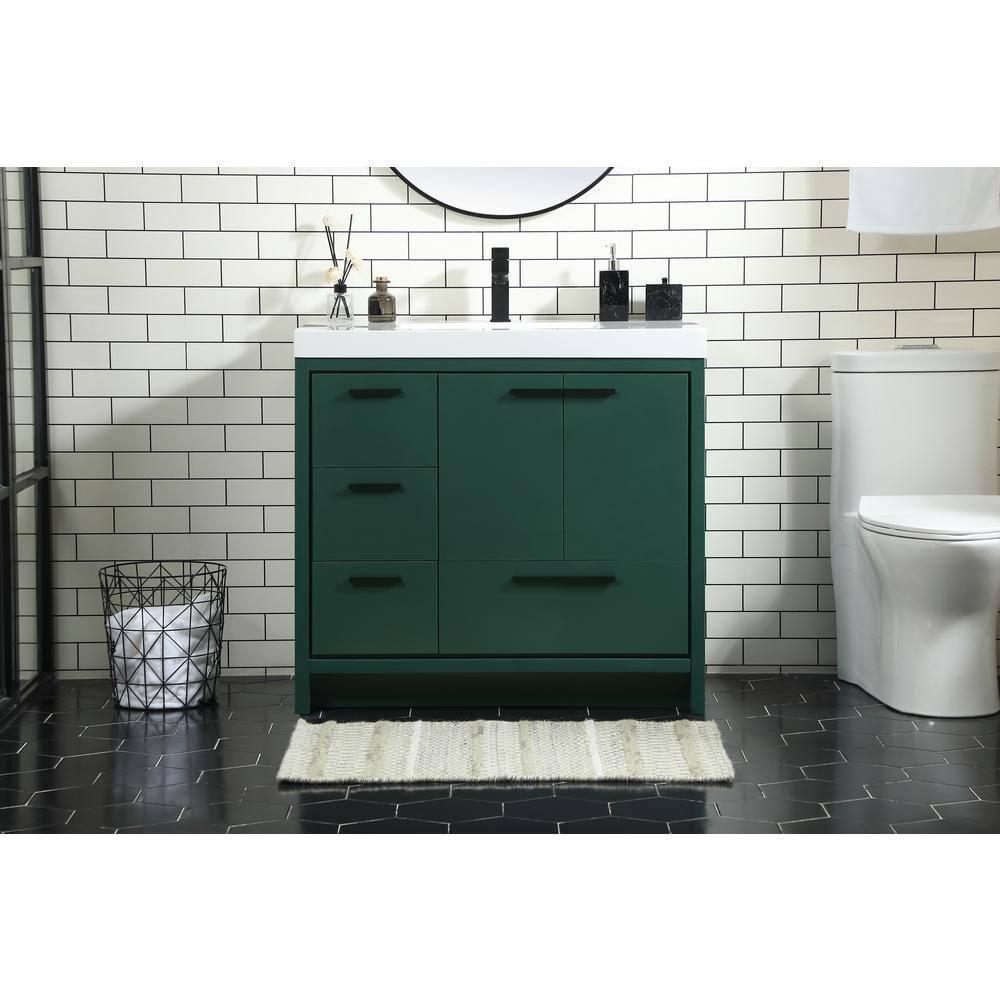 Mercury Row® Southmead 36'' Single Bathroom Vanity with Resin Top