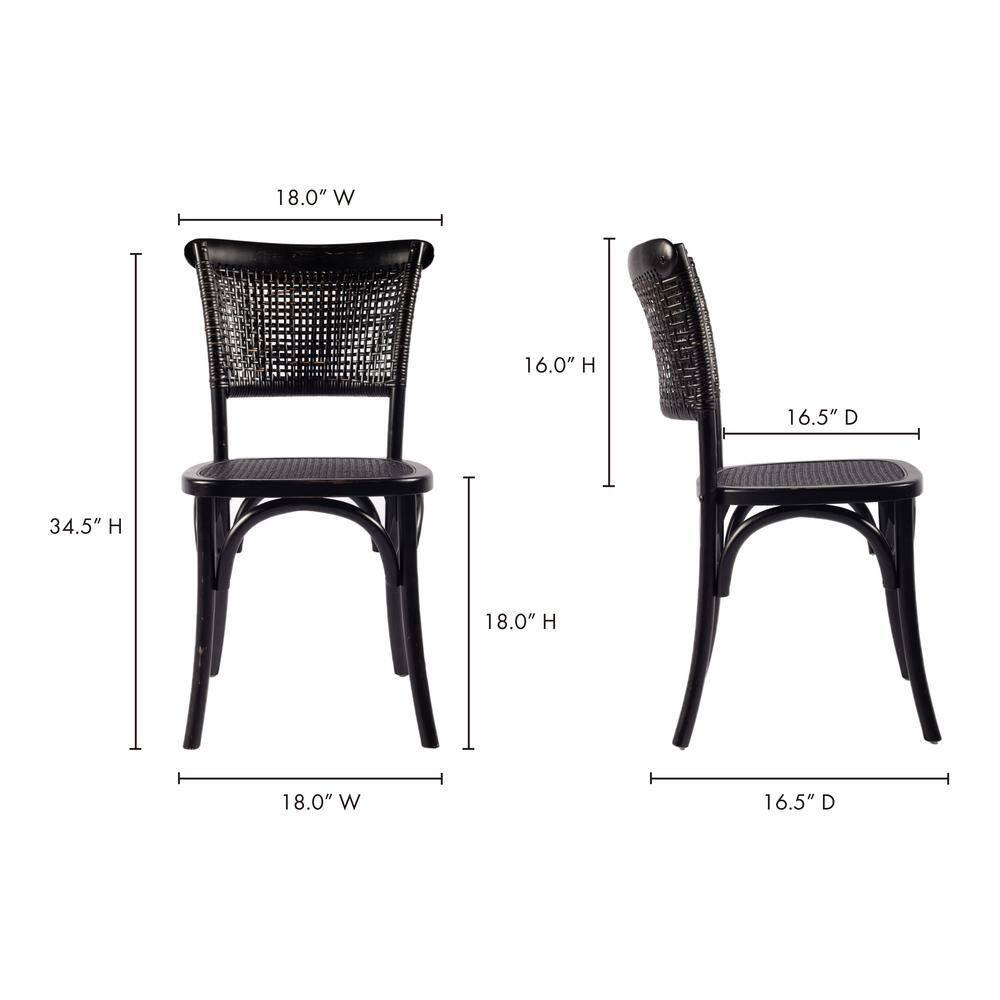 Lotta Dining Chair, Set of 2 - Black