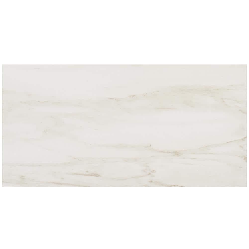 Bond Tile Saroshi 11.81 in. x 23.62 in. Matte Marble Look Porcelain Floor and Wall Tile (9.68 Sq. Ft. / Case)