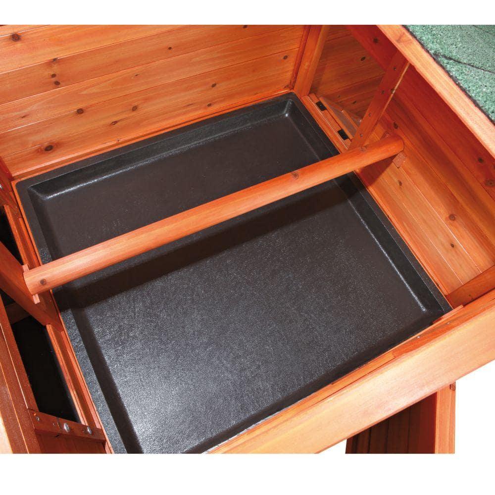 TRIXIE TRIXIE 2-Story Weatherproof Outdoor Chicken Coop, 2 Nesting Boxes, Fits 2 Std Chickens or 4 Bantams