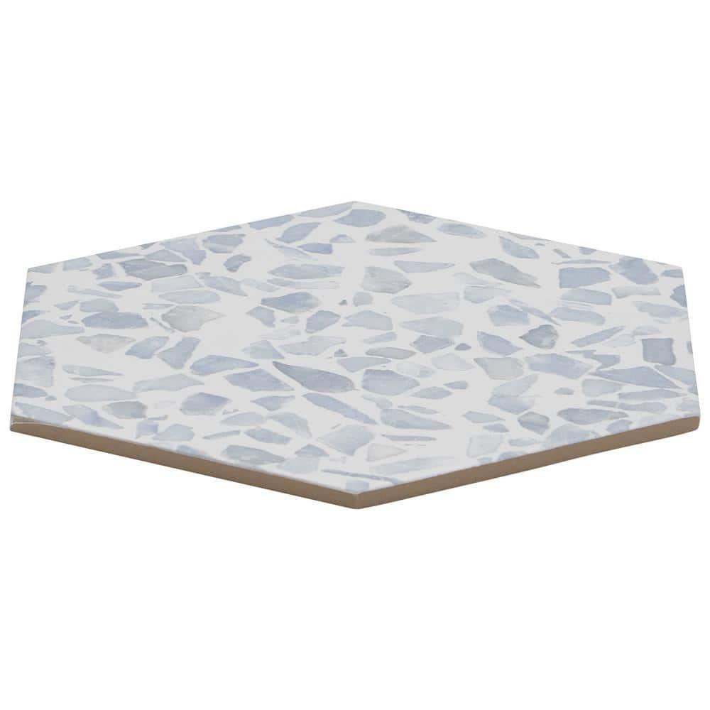 Jurassic Hex 9" Terrazzo Look Porcelain Floor & Wall Tile (8.07 Sq. Ft. / Case)