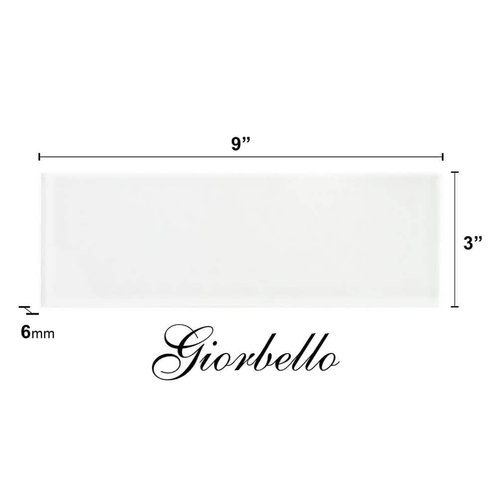 3" x 9" Glass Subway Tile