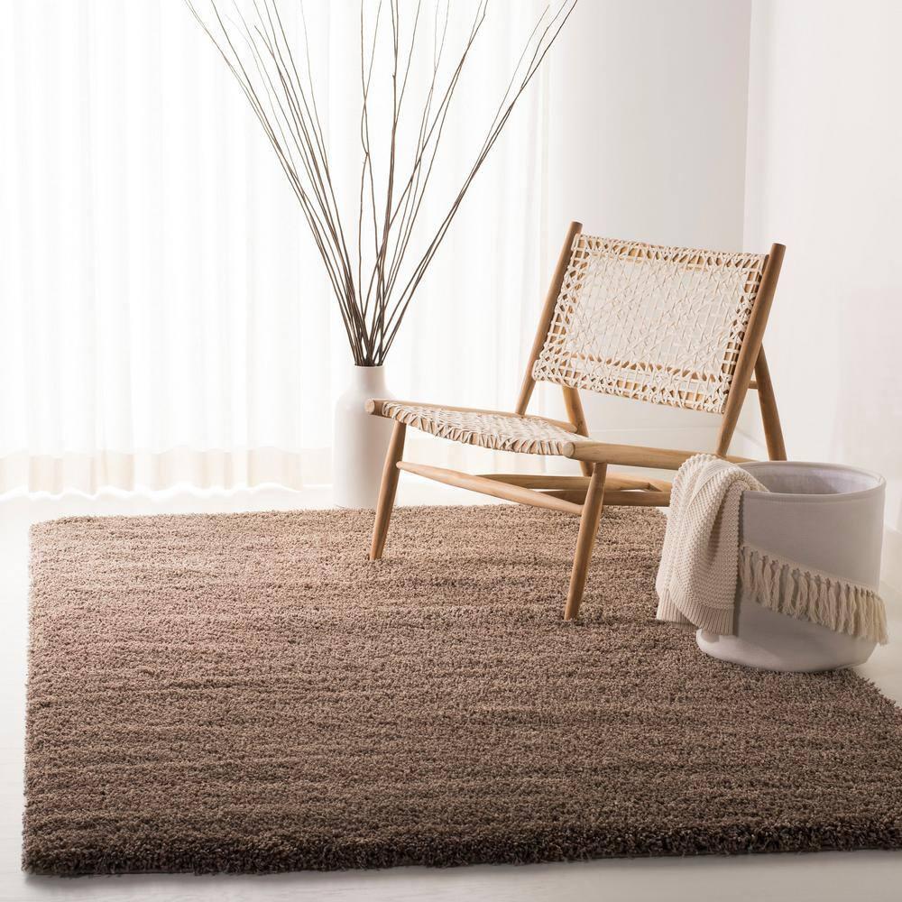 California Shag SG151 Power Loomed Indoor Accent Rug - Taupe - 3'x5' - Safavieh