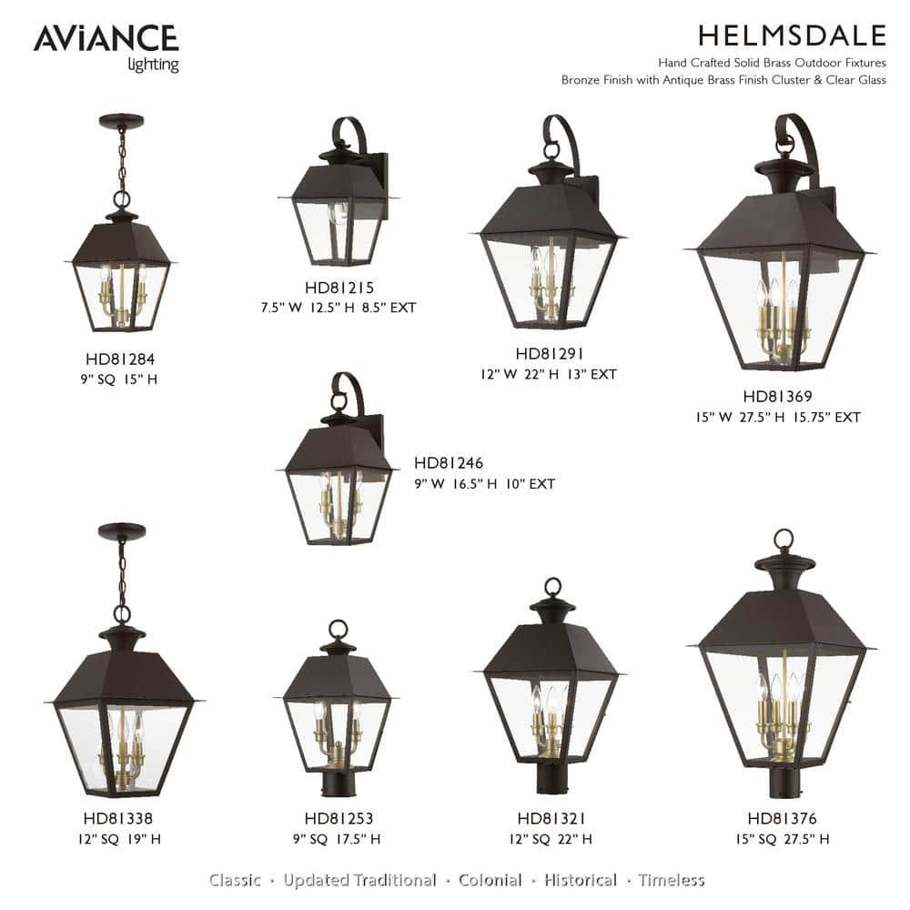 Livex Lighting Wentworth 3 - Light Pendant in  Bronze/Antique Brass