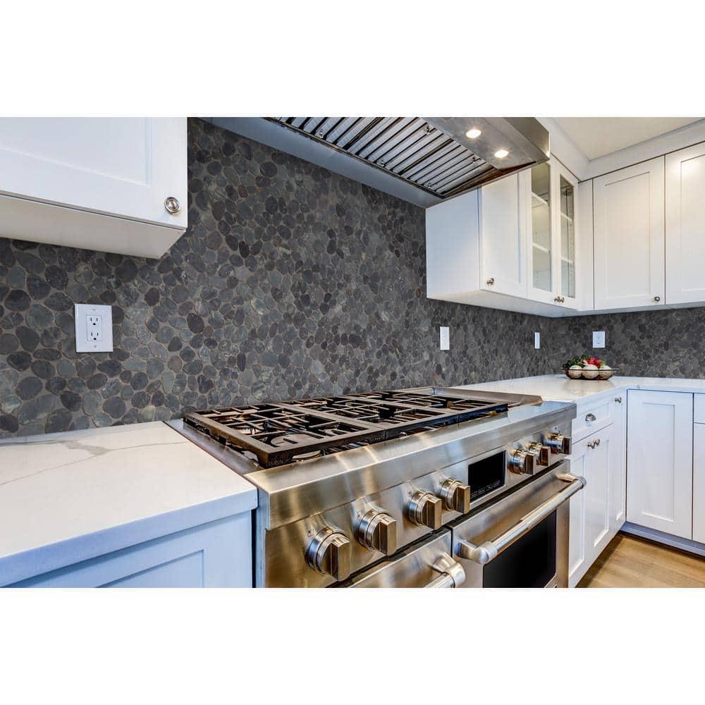 Sliced Pebble Mosaic Wall & Floor Tile