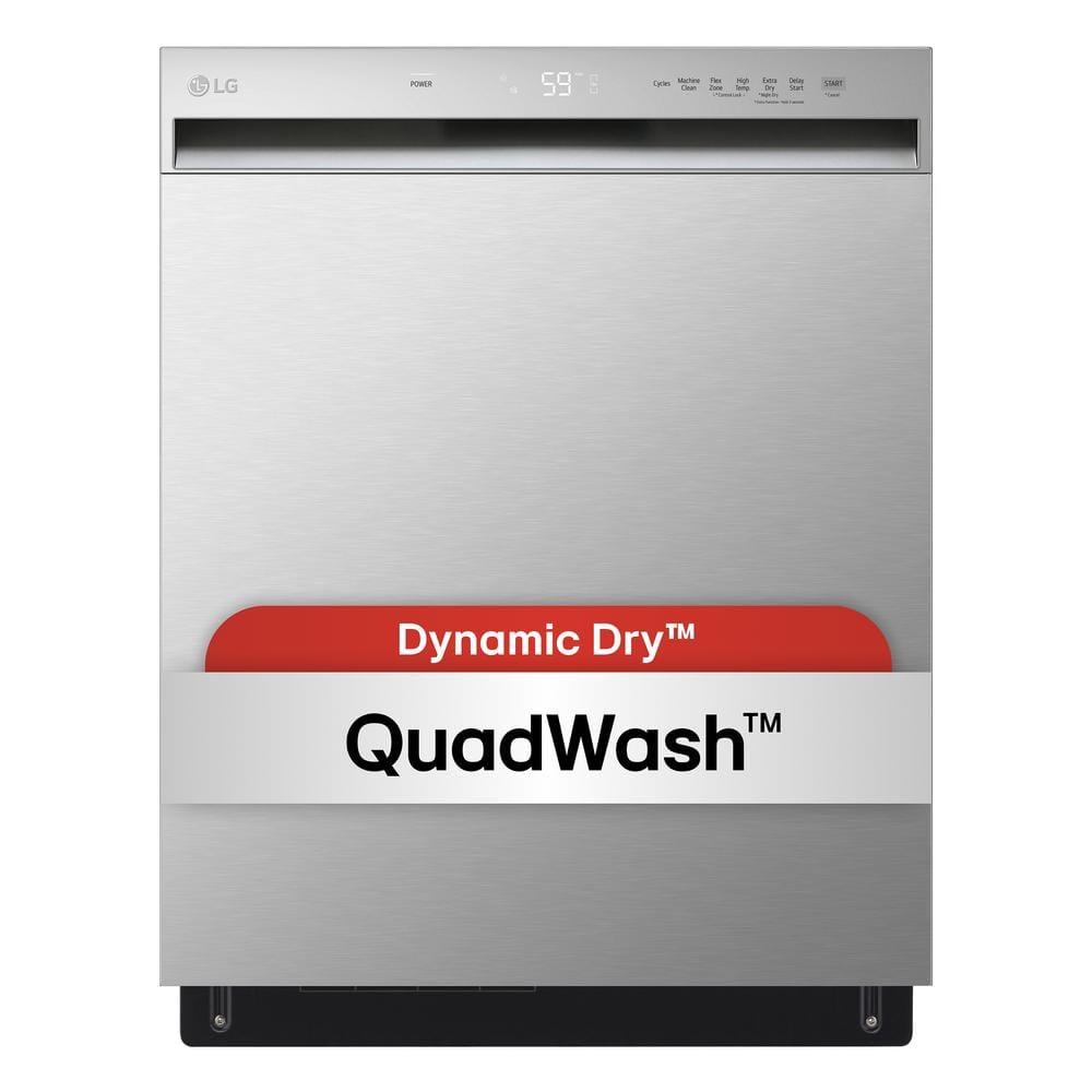 24-inch Wide QuadWash Front Control Dishwasher - Stainless Steel
