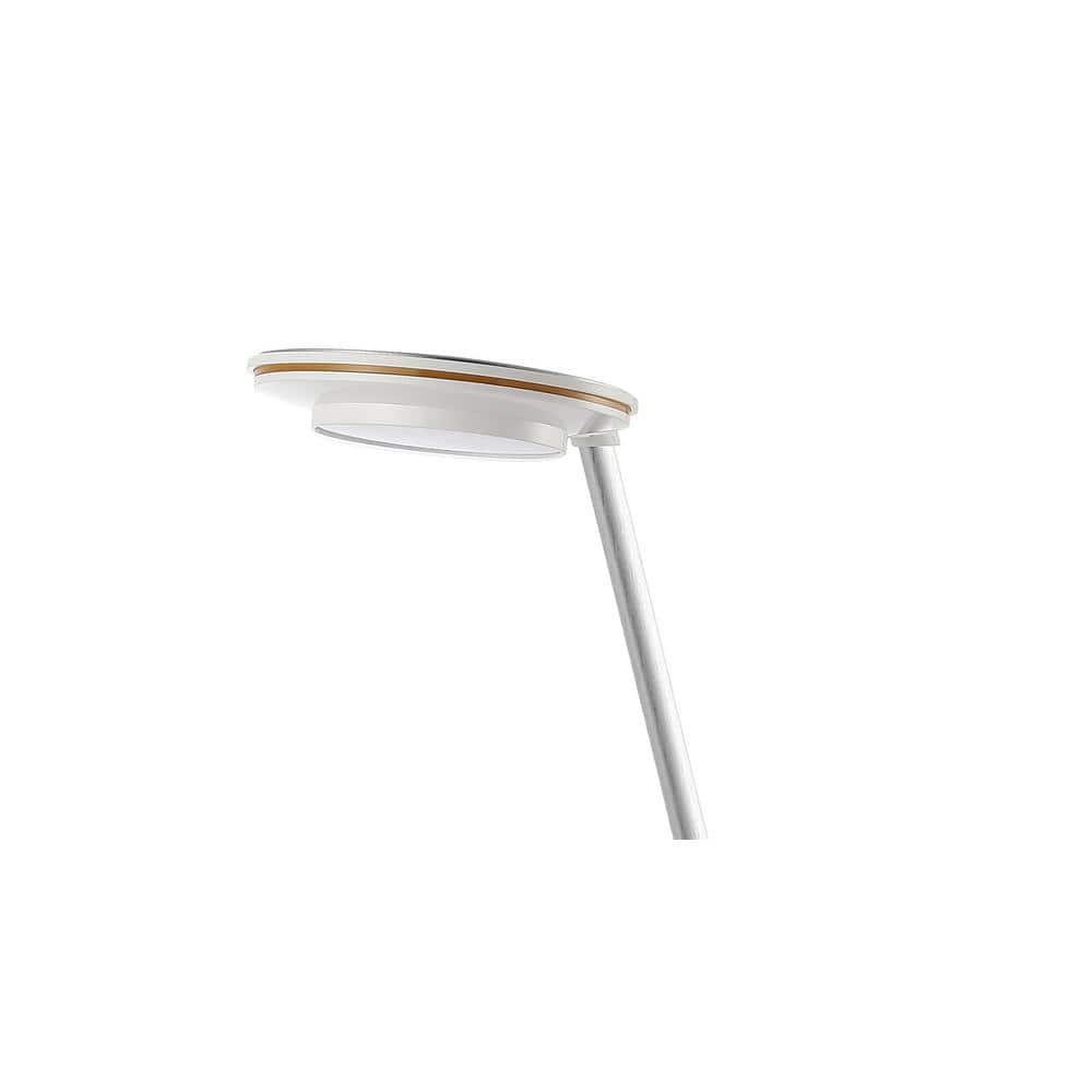 JONATHAN Y JYL7701B Dixon 18.5" Aluminum Contemporary Minimalist Adjustable Dimmable USB Charging LED Task Lamp, Farmhouse, Modern for living room, dinning room, bedroom Bulb Included, Sliver