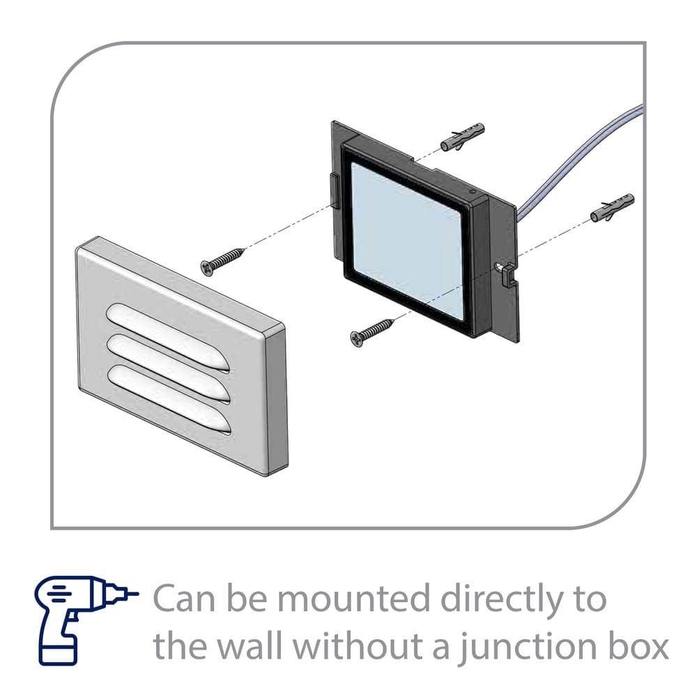 WAC Landscape Lighting Low Voltage Integrated LED Metal Step Light