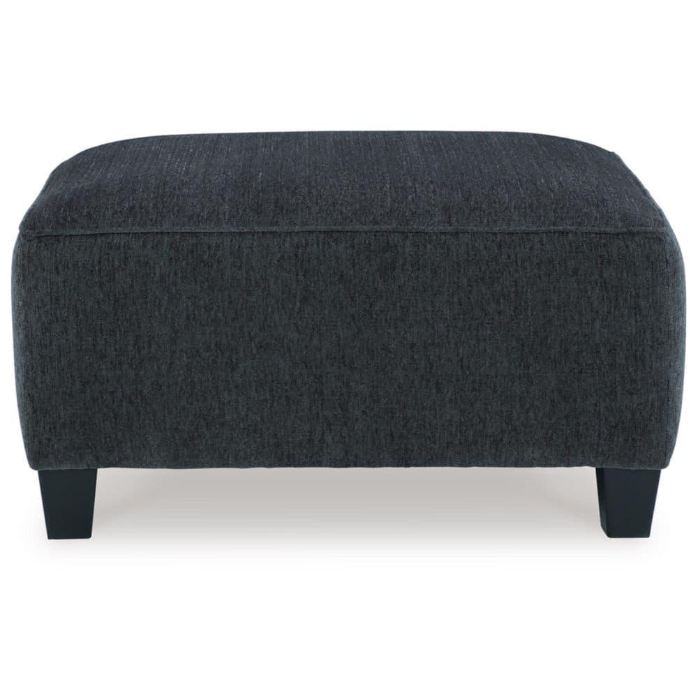Contemporary Gray Chenille Oversized Footstool 39"x39"