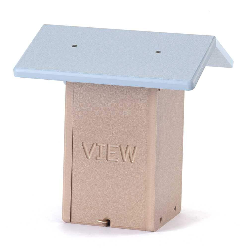 Birds Choice 11" Silver Toupe & Blue Ultimate Bluebird House Recycled Plastic Bird House: Weather-Resistant, No Assembly Required