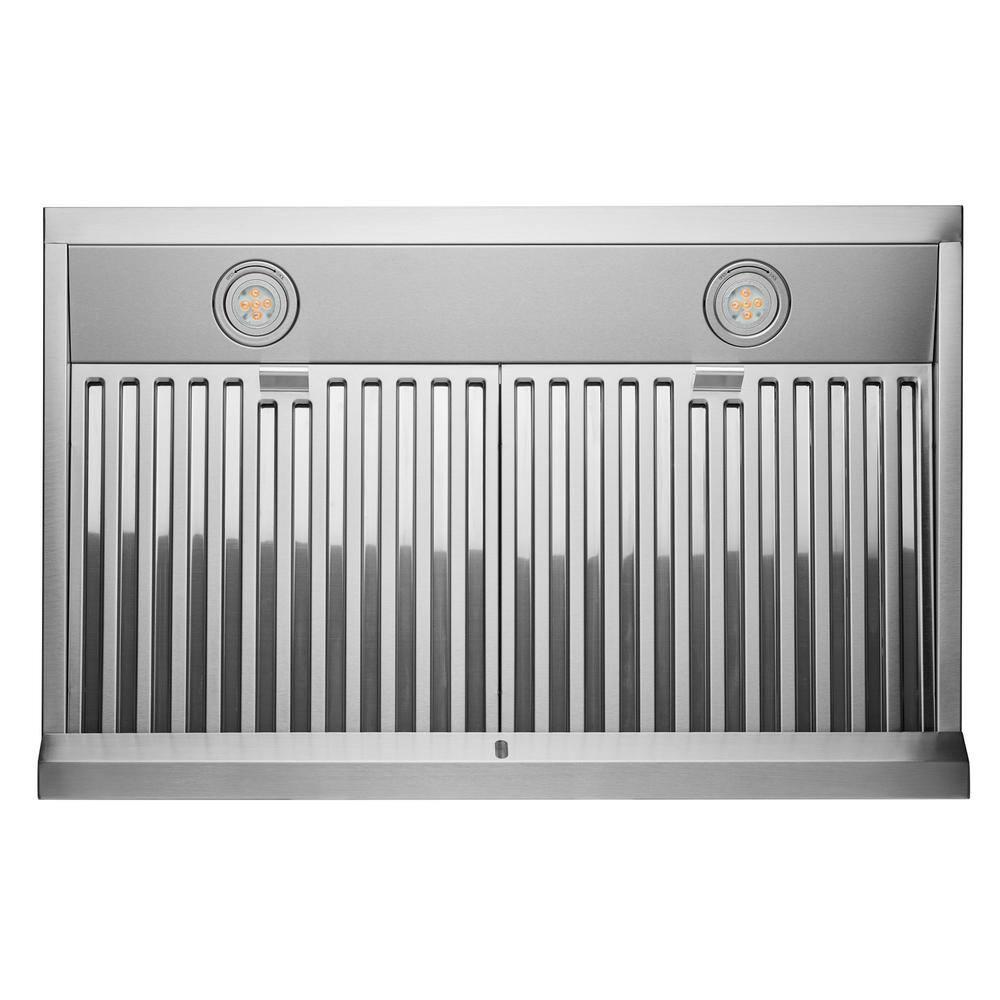 Hauslane 30" Stainless Steel 450 CFM Convertible Wall Range Hood with Baffle Filter