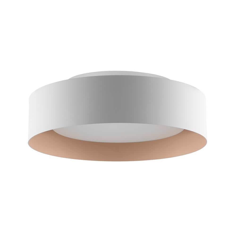 Bromi Design B4106 Lynch 3 Light 16" Wide Flush Mount Drum Ceiling Fixture - White