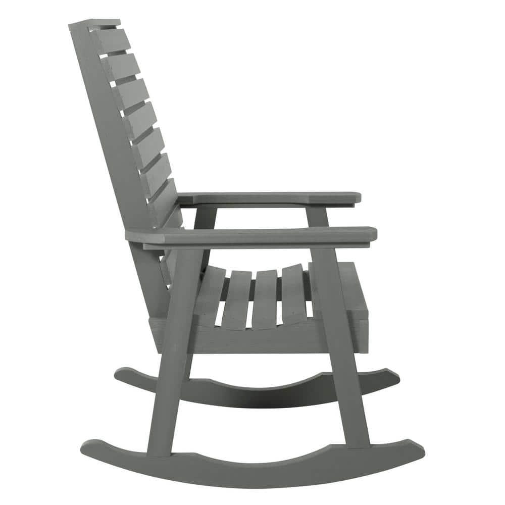 Weatherly Coastal Teak Recycled Plastic Outdoor Rocking Chair