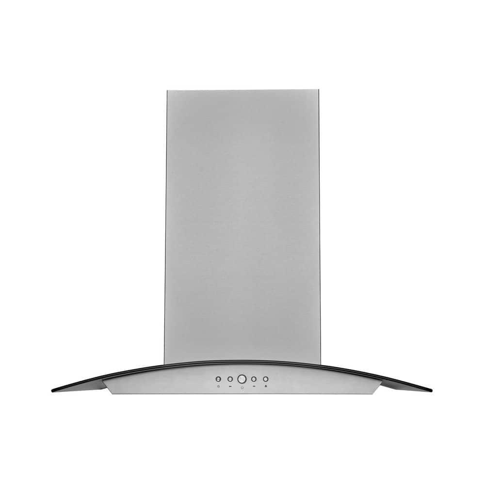 Hauslane 36" Stainless Steel 600 CFM Convertible Island Range Hood with Baffle Filter