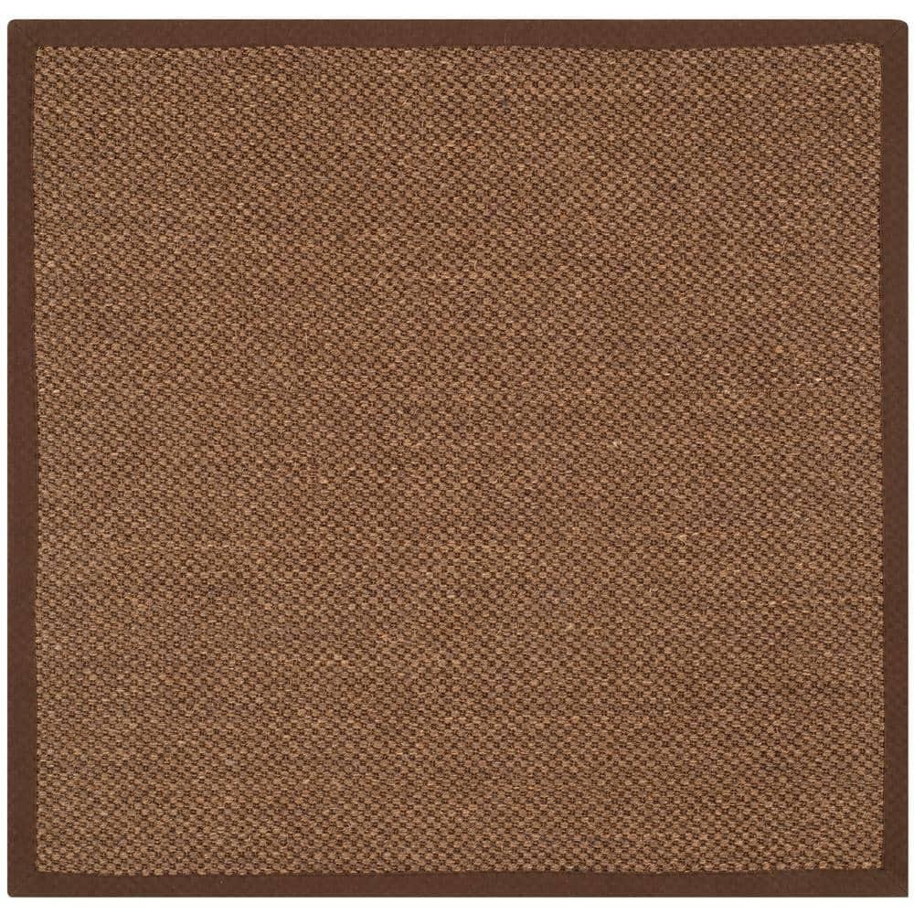 Natural Fiber NF443 Power Loomed Area Rug - Brown/Brown - 6'x6' - Safavieh.