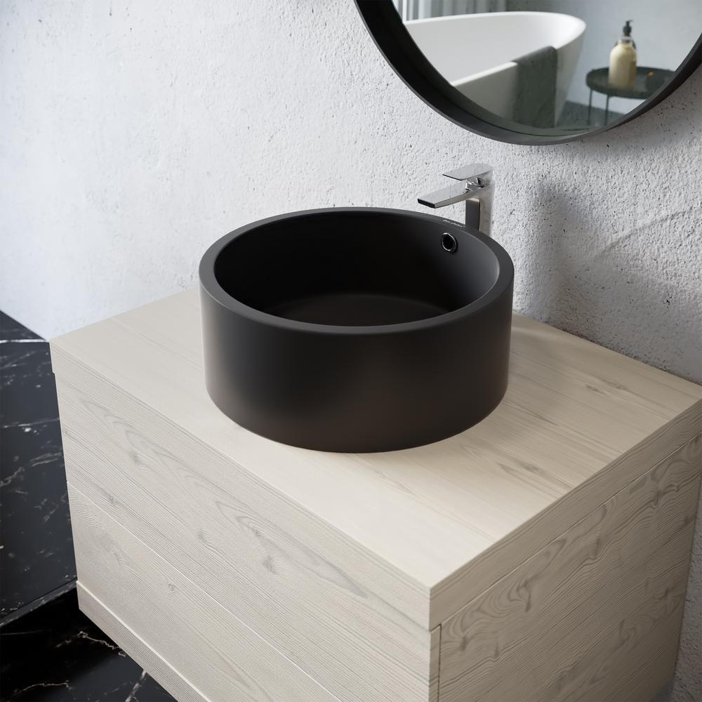 Monaco Round Ceramic Bathroom Vessel Sink