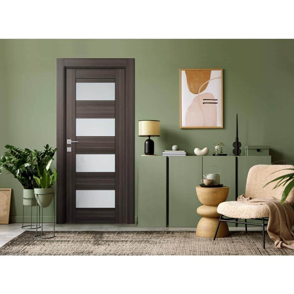 Belldinni Della Solid + Manufactured Wood Paneled Matte Slab Door