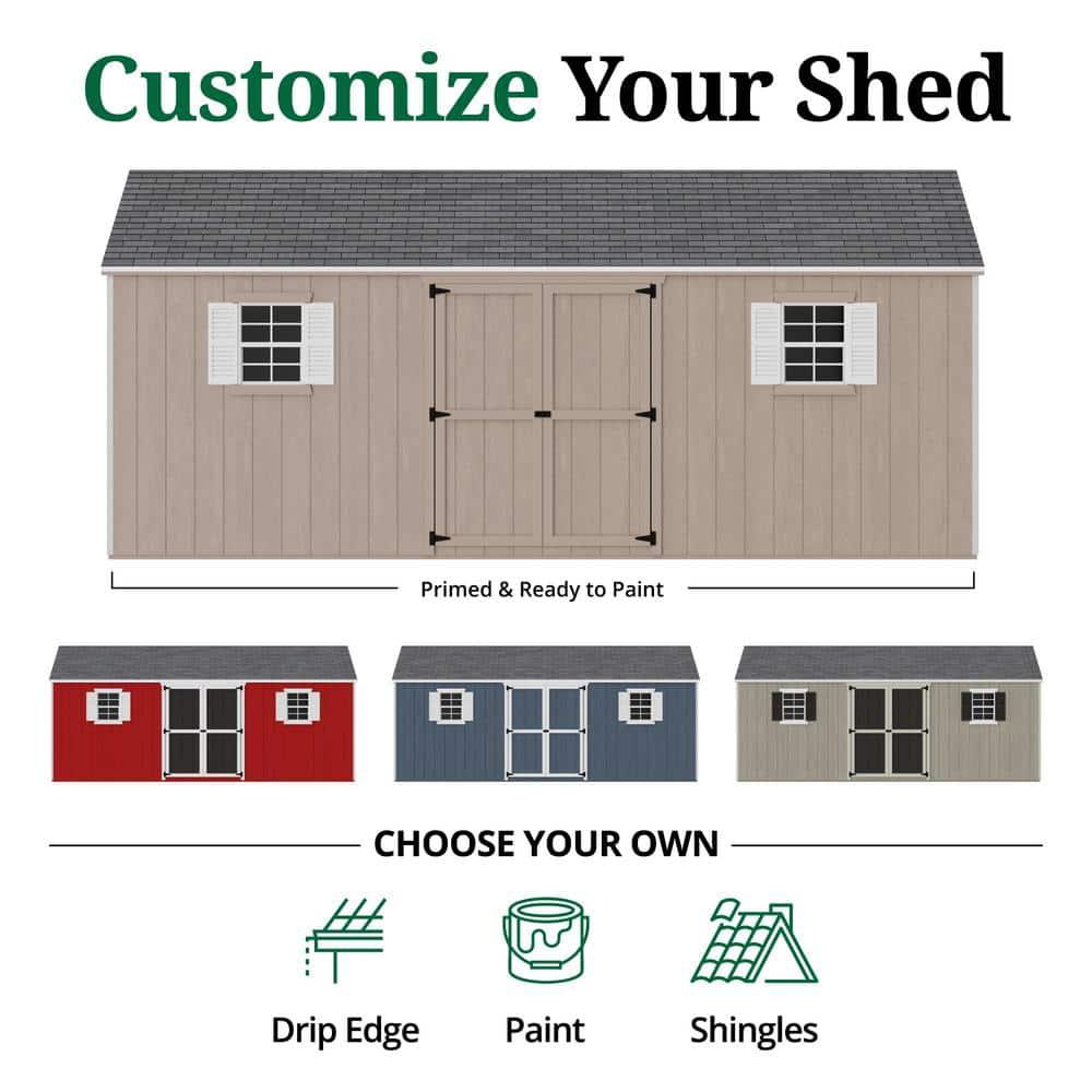 Little Cottage Co. Value Workshop Outdoor Wood Storage Shed
