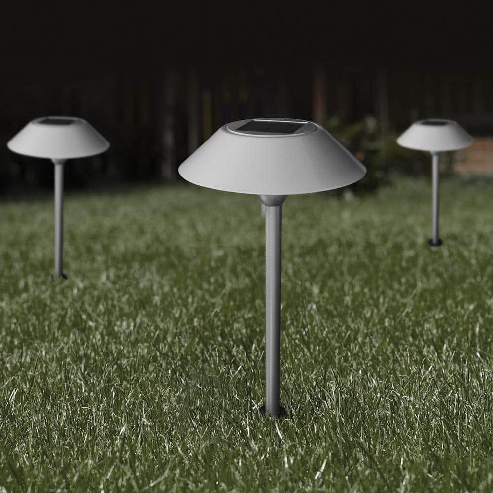 Feit Electric OneSync Brushed Nickel Solar Powered 40 W LED Pathway Light 1 pk