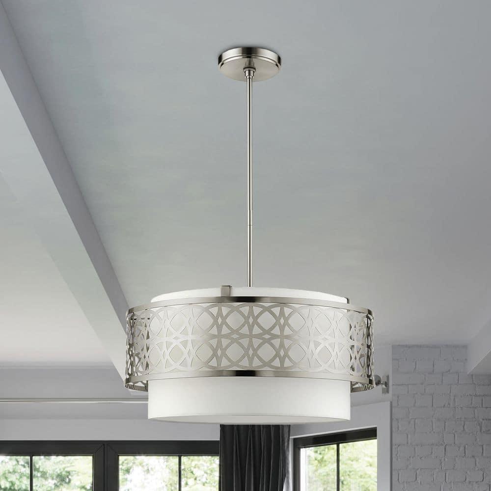 Livex Lighting Calinda 4 - Light Pendant in  Brushed Nickel