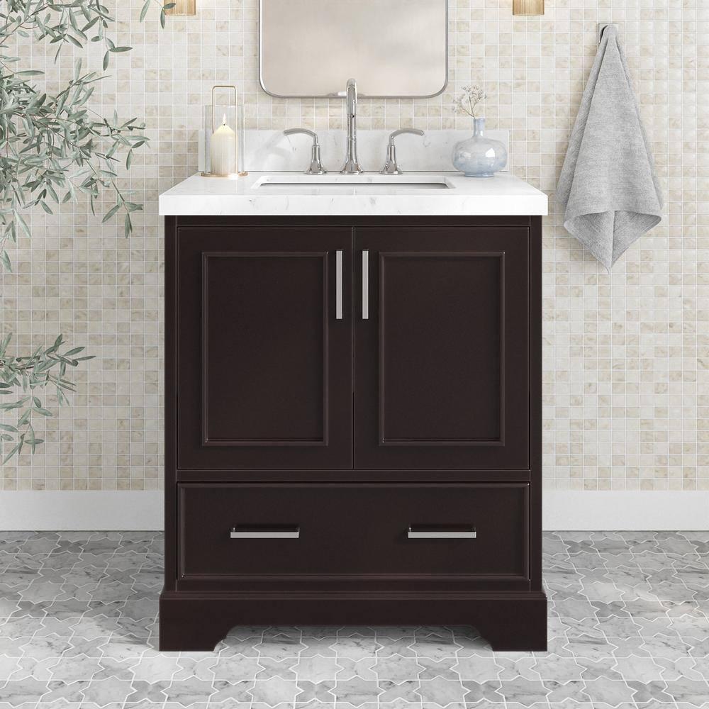 Ariel M031s-Bc Stafford 30" Single Free Standing Vanity Cabinet Only - Brown