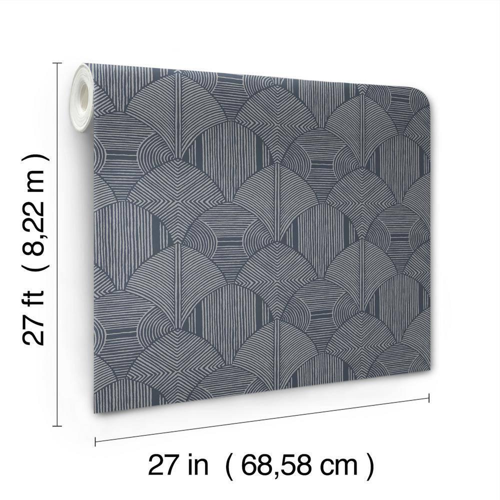 A-Street Prints Meyberg Silver Geometric Wallpaper | Perigold