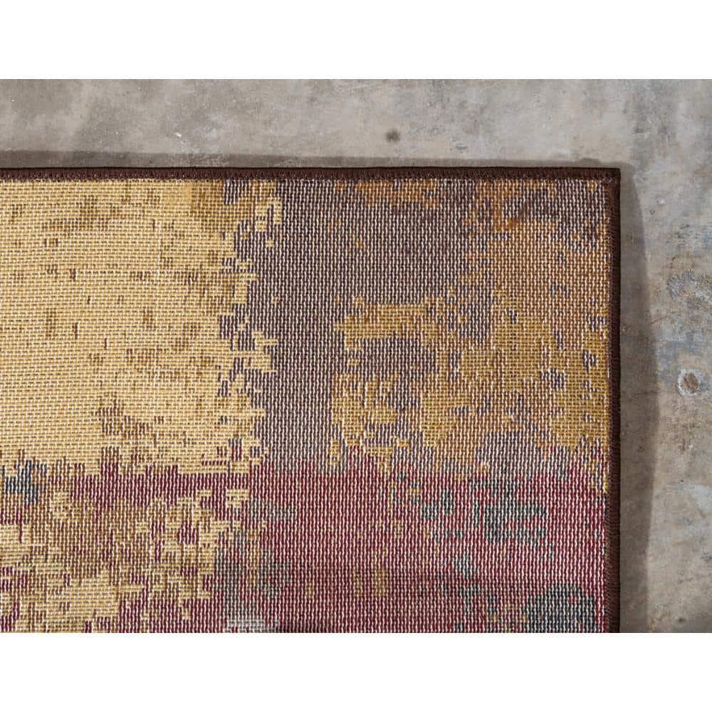 Unique Loom Barista Collection Area Rug - Catuai (5' 3" x 8' Rectangle Multi/Brown)