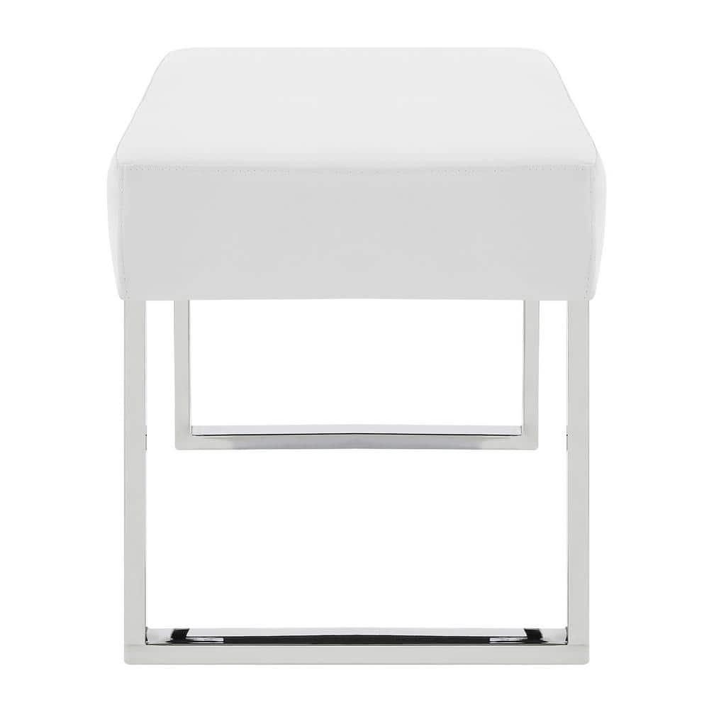 Amanda Faux Leather Bench - Armen Living