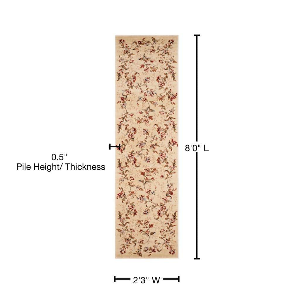 Lyndhurst LNH325 Power Loomed Runner Rug - Beige - 2'3"x8' - Safavieh.