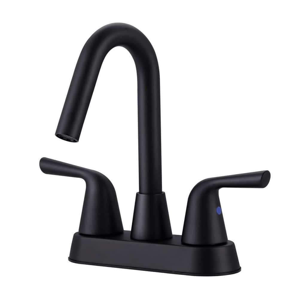 Centerset 2-handle Bathroom Faucet with Drain Assembly