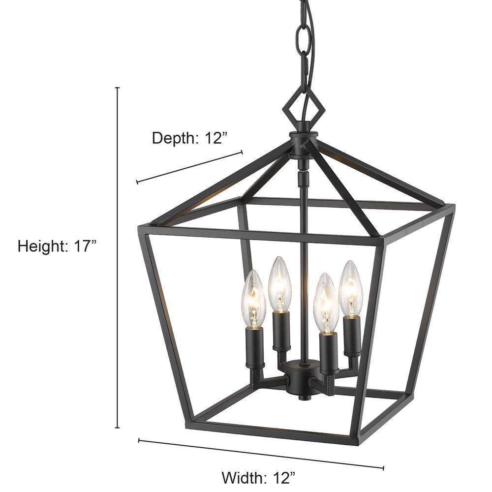 Millennium Lighting Ritner 4 - Light Pendant in  Rubbed Bronze