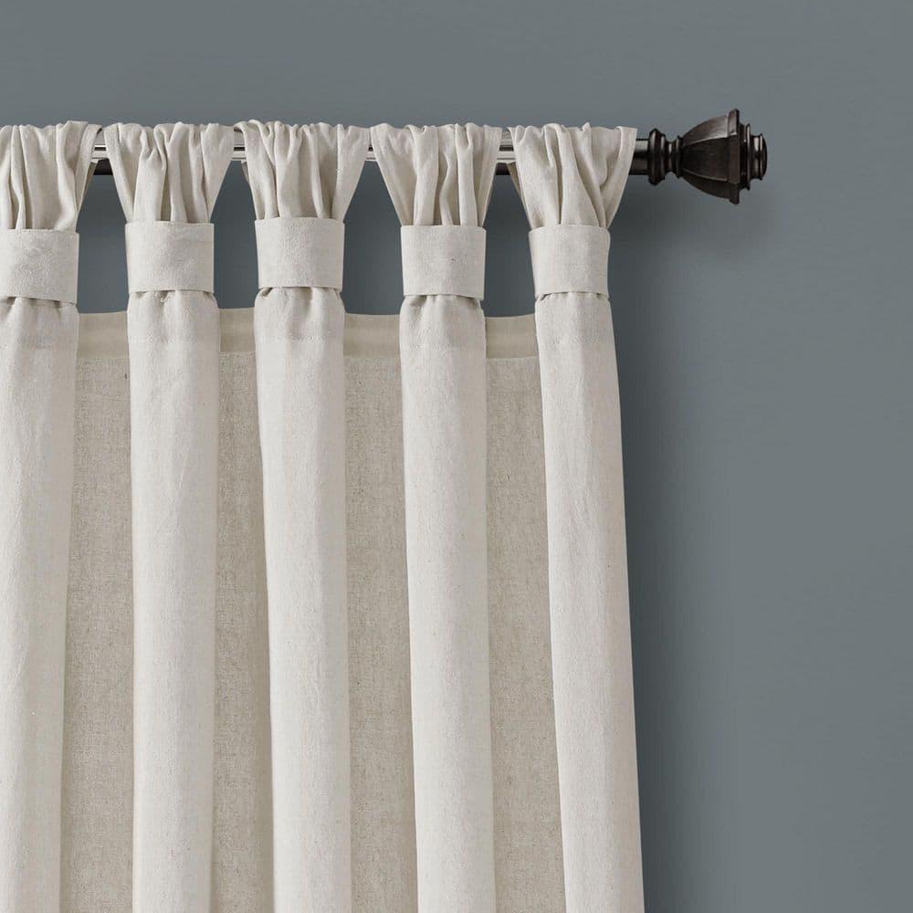 Lush Decor Linen Sheer Curtain Pair (Set of 2)