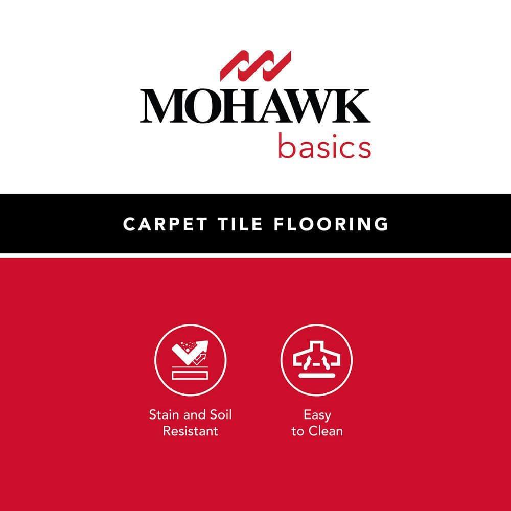 Mohawk Basics 24" x 24" Carpet Tile Sample with EnviroStrand™ PET Fiber in Coffee (1 piece)