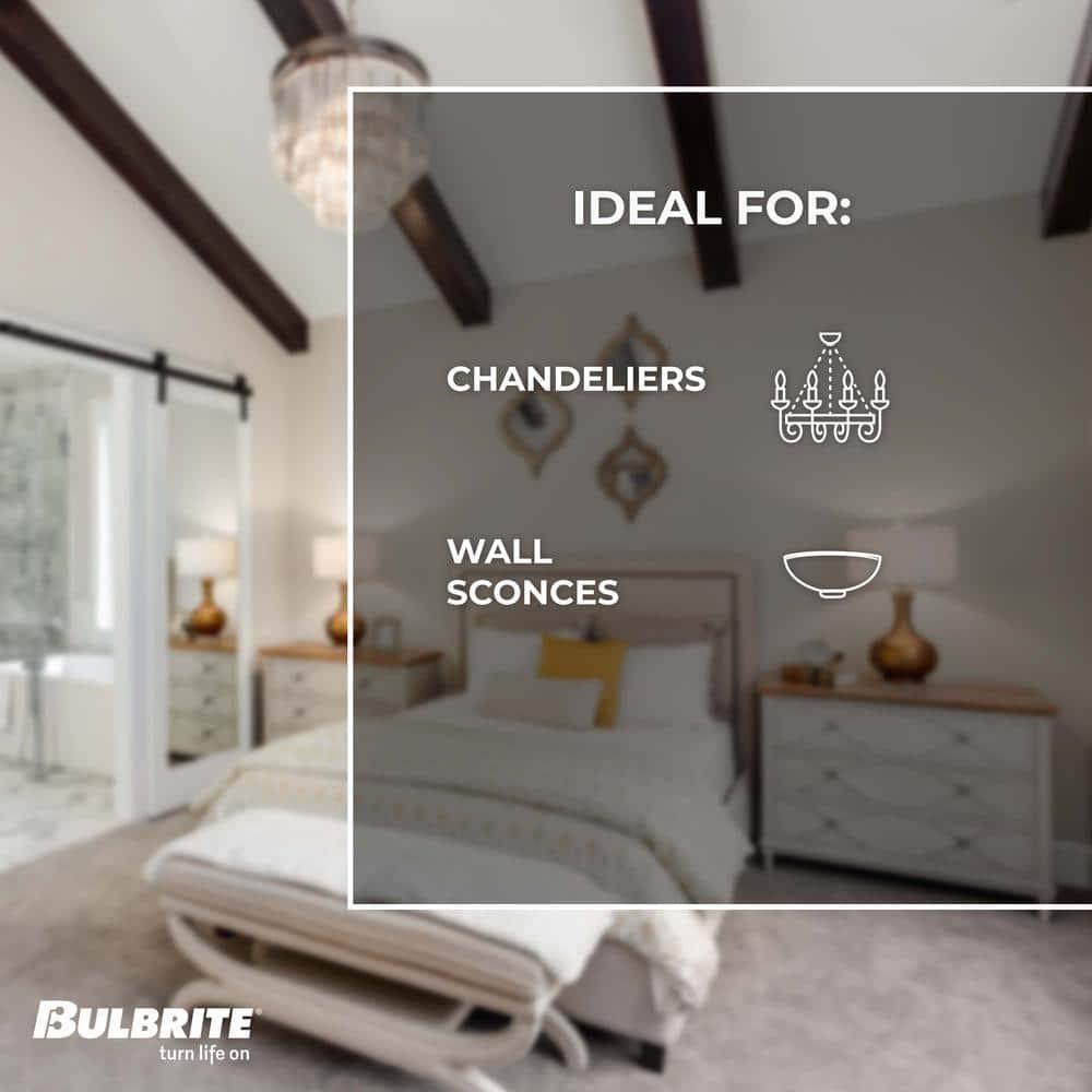 T8 LED Filament Bulb (Set of 4) - Clear Glass / E12 / 4.5Watt