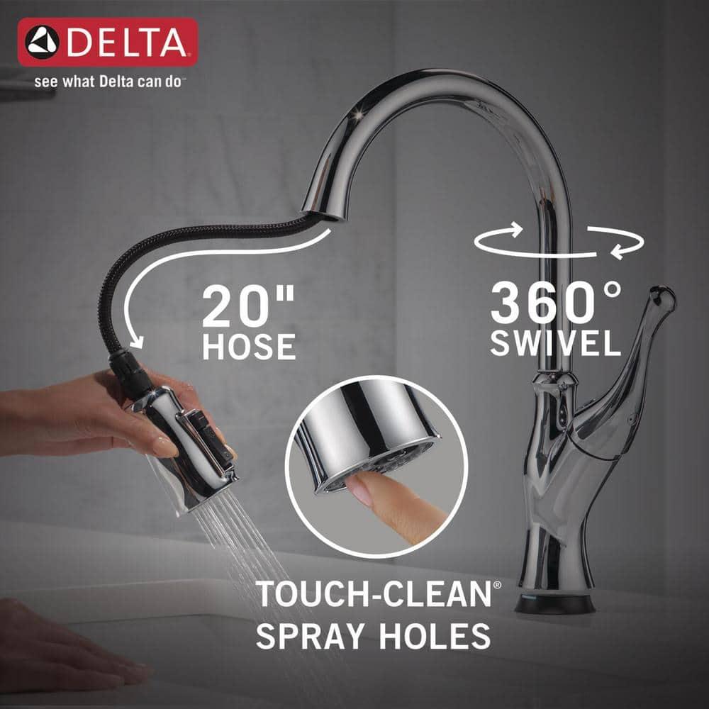 Chrome Touch Kitchen Faucet with Pull-out Spray