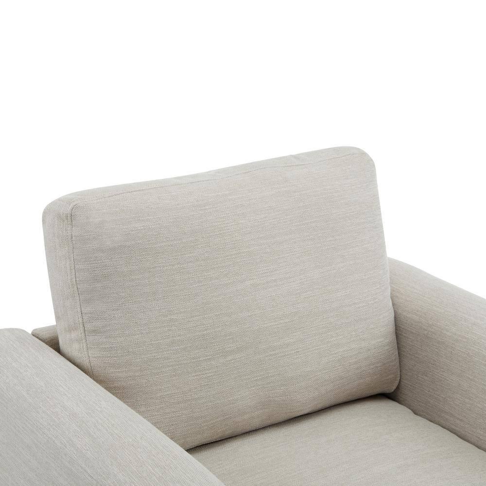 Christopher Knight Home Torrie Modern Rubberwood Upholstered Accent Arm Chair, Beige