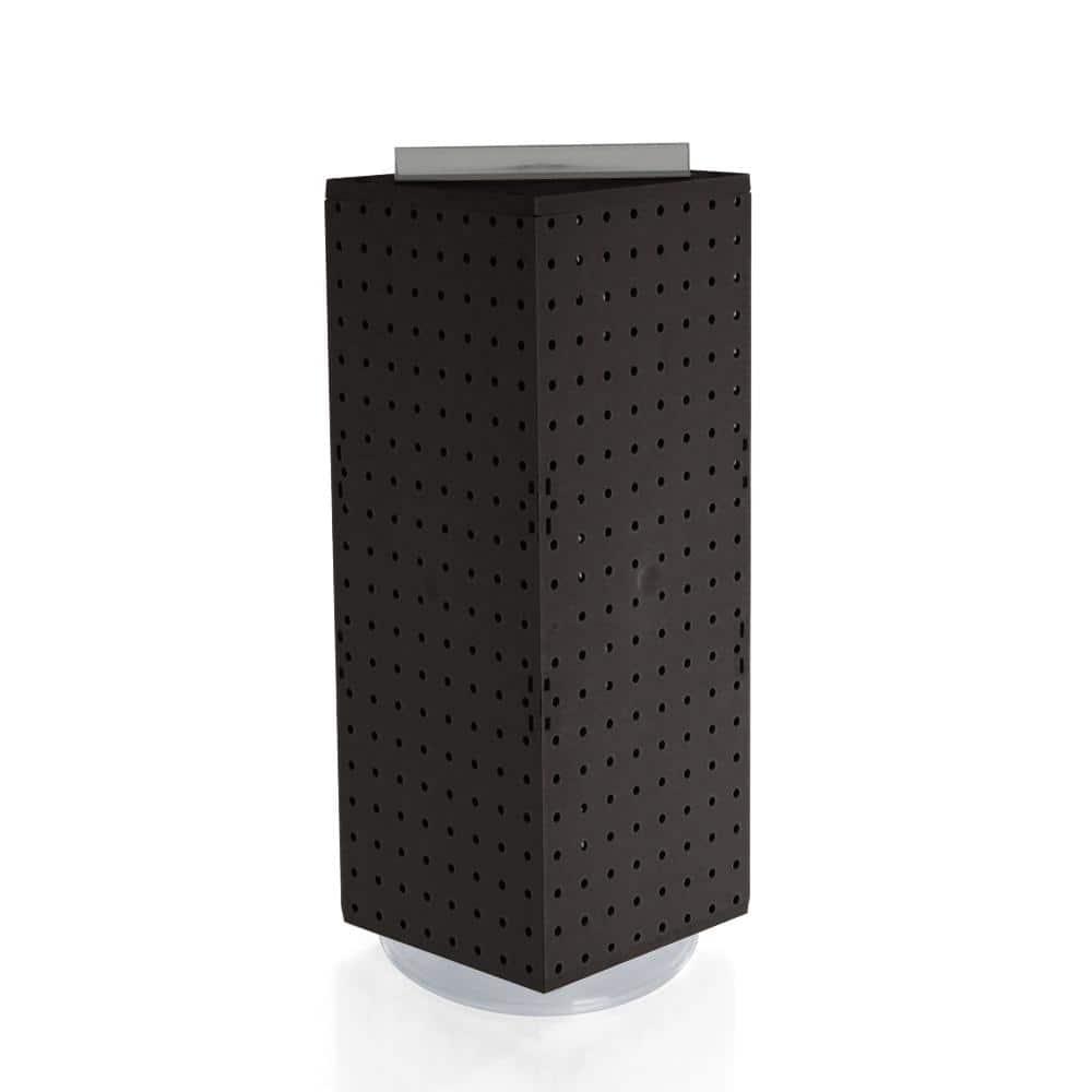 Azar Displays 703385-BLK Four-Sided Revolving 8"W x 20"H Pegboard Counter Display