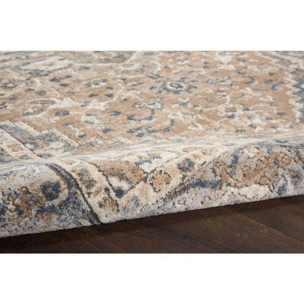 Nourison Concerto Center Medallion Indoor Rug Beige Grey 6' x 9'