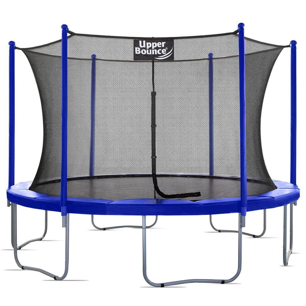 Machrus Upper Bounce 12 FT Round Trampoline Set with Safety Enclosure System – Backyard Trampoline - Outdoor Trampoline for Kids - Adults
