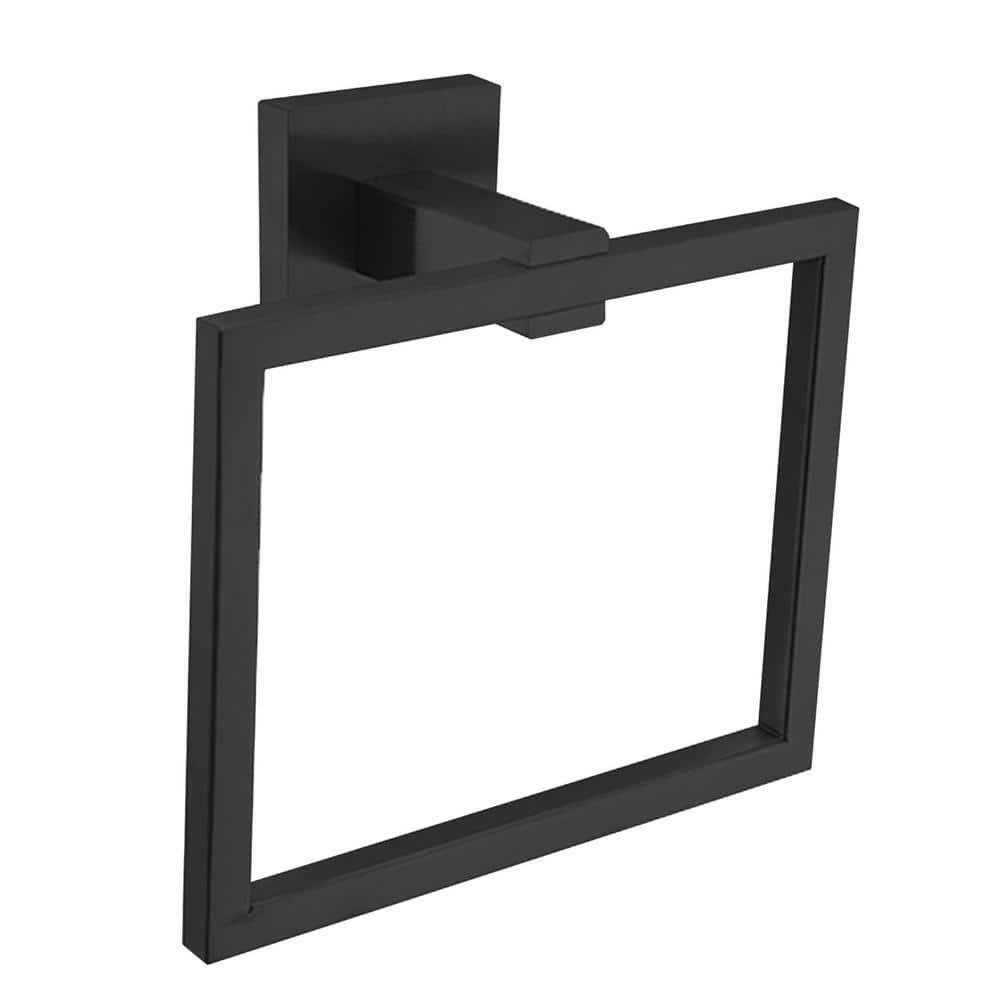 Bath Towel Ring Bathroom Hand Towel Holder Stainless Steel Square Towel Hangers Wall Mounted In Brushed Nickel