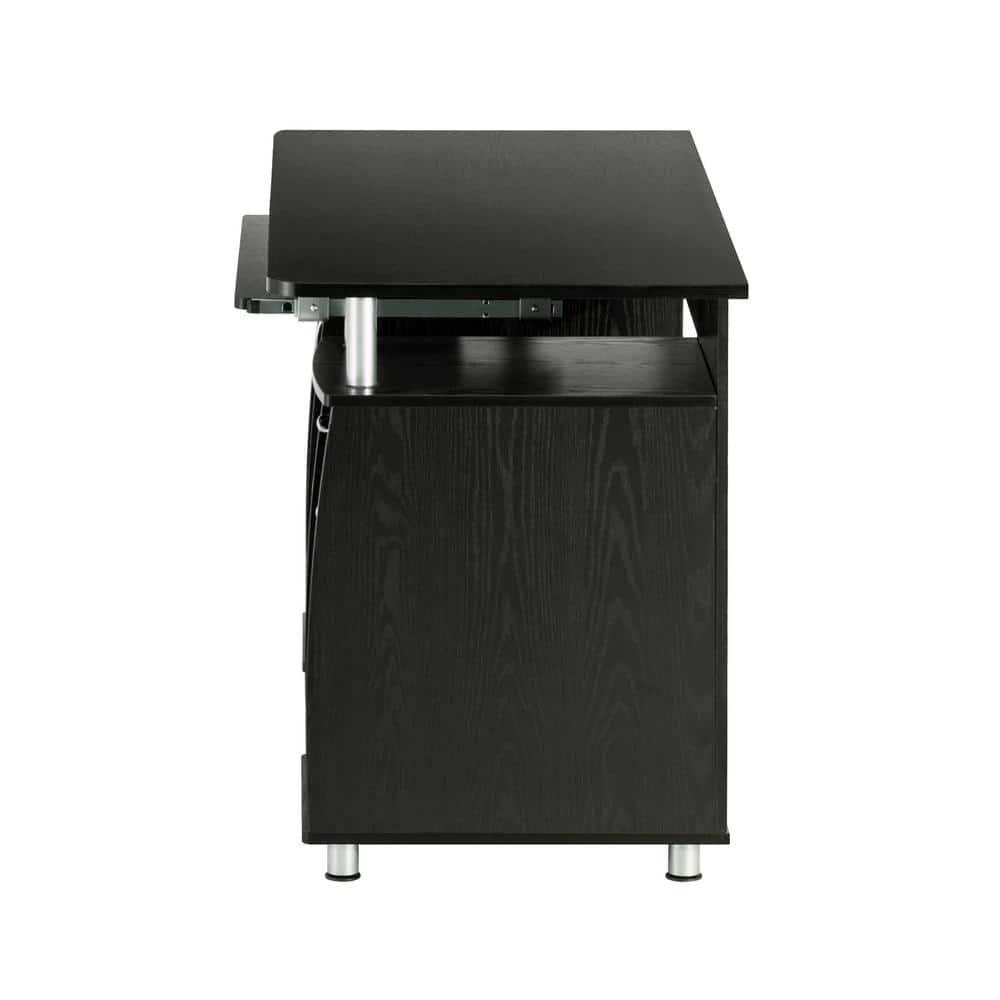 Complete Workstation Computer Desk with Storage Espresso- Techni Mobili: MDF Office Furniture, Keyboard Tray