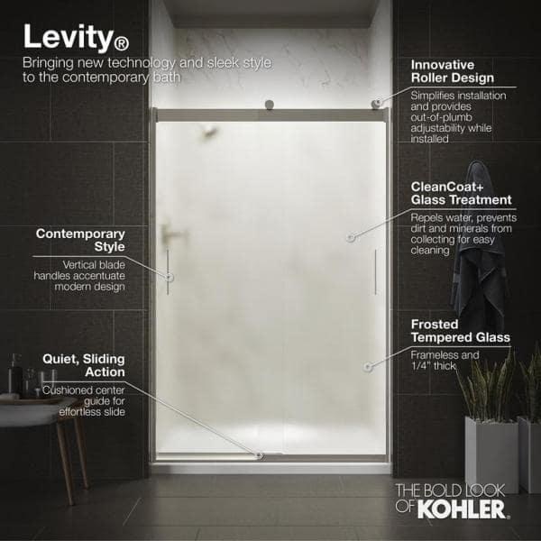 Levity 47.58" x 74" Bypass Shower Door with CleanCoat® Technology