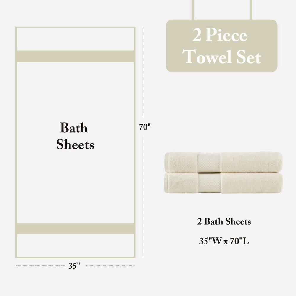 Madison Park Signature Turkish 100% Cotton Bath Sheet 2 Piece Set (Set of 2)