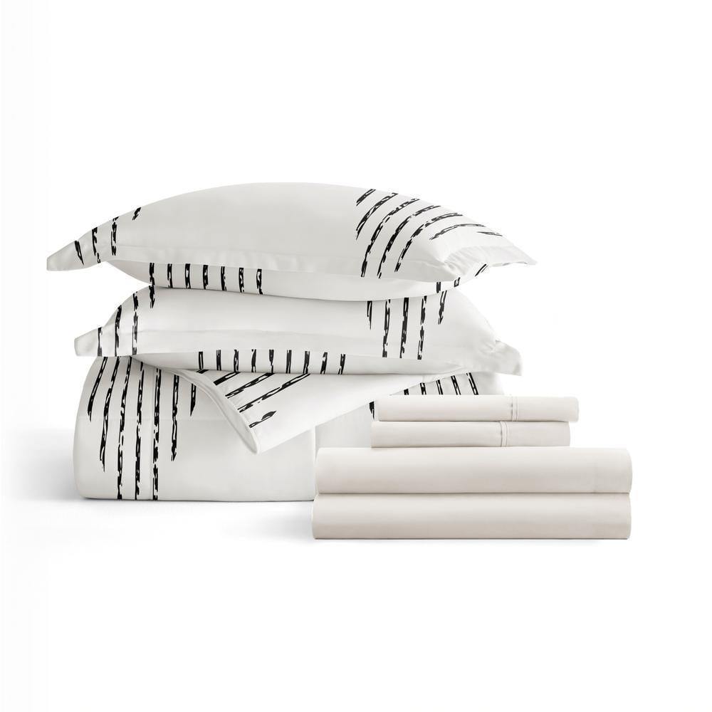 7-Piece Bedding Bundle - Pattern Comforter and Sheet Set
