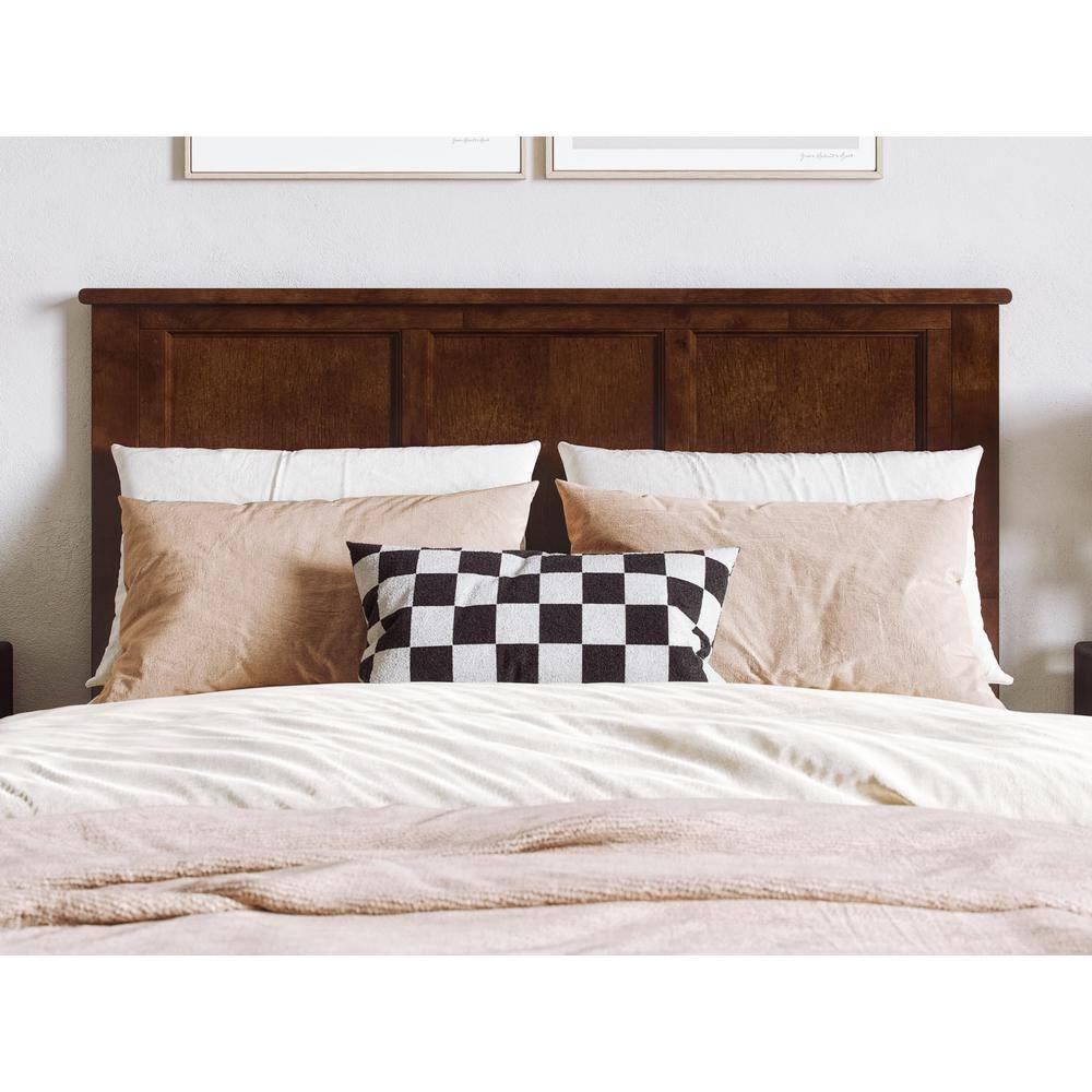 AFI Charlotte Full Solid Wood Low Profile Platform Bed, Walnut
